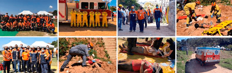 Defesa civil de Francisco Morato realiza intensos exercícios simulados de socorrismo